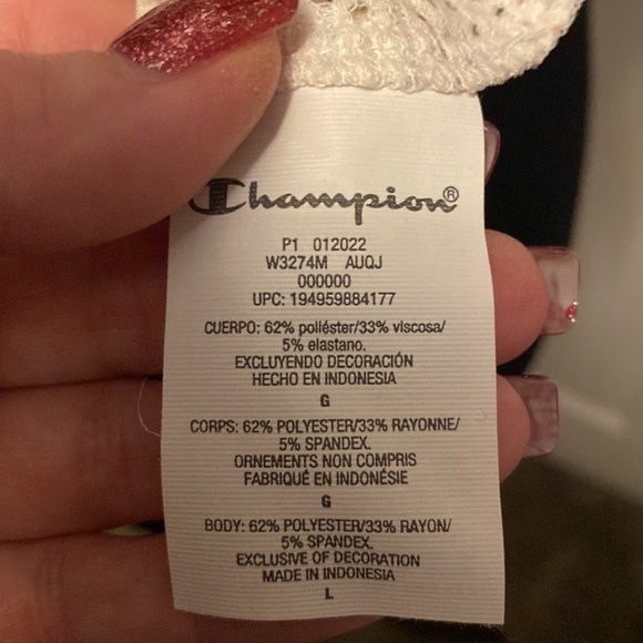 Champion Women’s Mesh Short Sleeve Top w/ drawstring waist sz L NWT - Picture 7 of 8